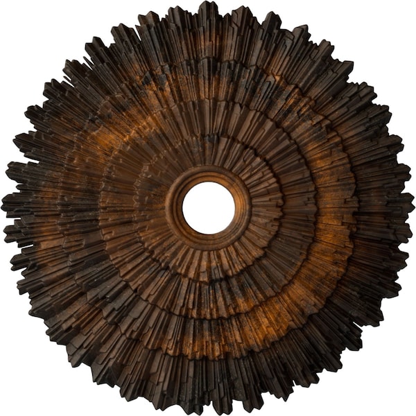 Ekena Millwork Eryn Ceiling Medallion (Fits Canopies up to 4"), Hand-Painted Rust, 24 3/4"OD x 3 1/4"ID x 1 7/8"P CM24ENRUS - main